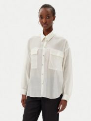 Rinascimento Koszula CFC0123656003 Écru Relaxed Fit. Koszule damskie Rinascimento, s, bez wzorów, z syntetyku, bez kołnierzyka, bez ramiączek. Za 179.99 zł.