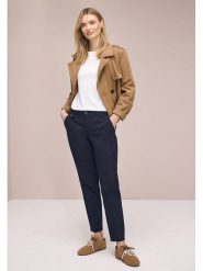Street One Spodnie chino w kolorze granatowym rozmiar: W40/L28. Niebieskie spodnie materiałowe damskie Street One, bez wzorów. Za 131.12 zł.