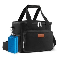 Torba chłodząca 15L Czarna. Czarne torby sportowe TRAVELHAWK, bez wzorów, z materiału, duże. Za 27.95 zł.