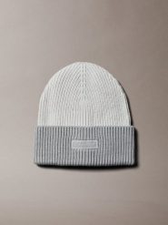 Calvin Klein wełniana czapka z zawartością kaszmiru Kobiety Wełna szary, ONE SIZE. Szare czapki damskie Calvin Klein, bez wzorów, z dzianiny. Za 169.95 zł.
