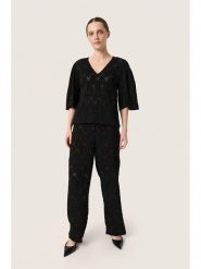 Soaked in Luxury Bluzka w kolorze czarnym rozmiar: S. Czarne bluzki damskie Soaked in Luxury, s, bez wzorów, bez kołnierzyka, bez ramiączek. Za 152.99 zł.