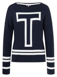 Timezone Sweter w kolorze granatowym rozmiar: M. Niebieskie swetry klasyczne damskie Timezone, m, z bawełny, bez kołnierzyka. Za 70.41 zł.