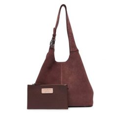 Torebka Coccinelle. Czerwone shopper bag Coccinelle, bez wzorów, bez dodatków. Za 1,299.00 zł.