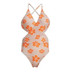 Jednoczęściowy strój kąpielowy dla Kobiety MINI HULA WRAP HL Brązowy. Brązowe stroje jednoczęściowe Roxy, bez wzorów, z elastanu. Za 359.99 zł.