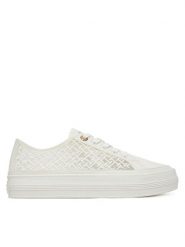 Tommy Hilfiger Sneakersy Vulc Embroidered Sneaker FW0FW08685 Biały. Białe obuwie sportowe damskie Tommy Hilfiger, z materiału, bez zapięcia. Za 369.99 zł.