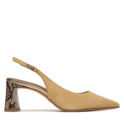 Czółenka Tamaris. Brązowe czółenka damskie Tamaris, bez wzorów, bez obcasa. Za 369.99 zł.