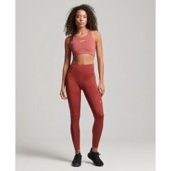 Legging damski długi siatkowy kombinezon skin-tight Superdry Active. Brązowe kombinezony damskie Superdry, bez wzorów, sportowe, bez kołnierzyka, bez ramiączek, długie. Za 248.10 zł.