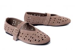 Filippo DP7875/26 BE, baleriny damskie. Brązowe balerinki damskie Filippo, bez wzorów, ze skóry. Za 164.90 zł.