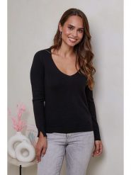 Soft Cashmere Kaszmirowy sweter w kolorze czarnym rozmiar: XL. Czarne swetry klasyczne damskie Soft Cashmere, xl, z kaszmiru, bez kołnierzyka. Za 188.85 zł.