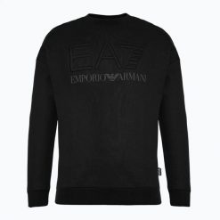 Bluza EA7 Emporio Armani Train Logo Series Embroidery T-Top Coft. Czarne bluzy damskie EA7 Emporio Armani, xl, bez wzorów, z bawełny, bez kaptura. Za 529.99 zł.