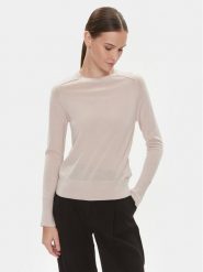 Calvin Klein Sweter K20K205777 Beżowy Regular Fit. Brązowe swetry klasyczne damskie Calvin Klein, xxs, z wełny, bez kołnierzyka. Za 399.00 zł.