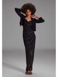 SWING Bolerko w kolorze czarnym rozmiar: S. Czarne swetry klasyczne damskie Swing, s, bez kołnierzyka. Za 118.28 zł.