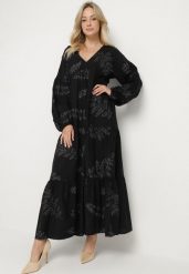 Czarna Wiskozowa Sukienka Rozkloszowana z Metalicznymi Haftami Fennala. Czarne sukienki damskie Born2be, bez wzorów, z jeansu, bez ramiączek. W wyprzedaży za 135.99 zł.