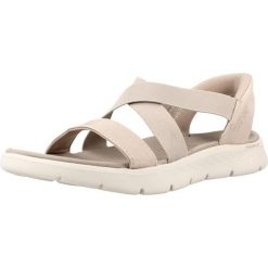 Sandały SKECHERS GO WALK FLEX SANDAL GLIMM Beżowy. Brązowe sandały damskie Skechers, bez wzorów, z tkaniny, bez obcasa, bez zapięcia. Za 234.99 zł.