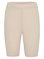 MOSS COPENHAGEN Szorty "Betrina" w kolorze beżowym rozmiar: M/L. Brązowe szorty damskie Moss Copenhagen, bez wzorów, z podwyższonym stanem. Za 81.95 zł.