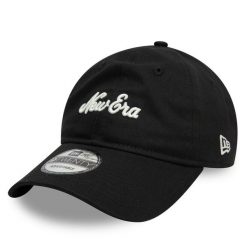 Czapka z daszkiem New Era. Czarne czapki z daszkiem damskie New Era, bez wzorów. Za 89.99 zł.