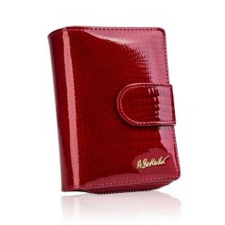 Portfel skórzany croco BETLEWSKI BPD-CR-937 czerwony. Czerwone portfele damskie Betlewski, bez wzorów, ze skóry. Za 149.99 zł.