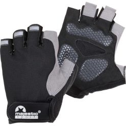 Rękawiczki rowerowe dla dorosłych Majestic Sport. Czarne rękawiczki damskie MAJESTIC SPORT, bez wzorów. Za 44.99 zł.