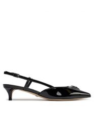 Guess Sandały Jesson FLPJES PAT05 Czarny. Czarne sandały damskie Guess, z aplikacjami, z lakierowanej skóry, bez obcasa, na słupku, bez zapięcia. Za 309.99 zł.