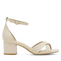 Sandały Jenny Fairy. Brązowe sandały damskie Jenny Fairy, bez wzorów, bez obcasa, na słupku, bez zapięcia. Za 129.99 zł.