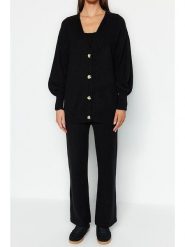 Trendyol 2-częściowy zestaw w kolorze czarnym rozmiar: L. Czarne kardigany damskie Trendyol, l, bez kołnierzyka. Za 104.99 zł.