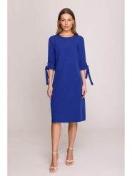 Stylove Sukienka w kolorze niebieskim rozmiar: XL. Niebieskie sukienki damskie Stylove, bez wzorów, bez ramiączek. Za 241.56 zł.