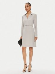 Calvin Klein Sukienka codzienna K20K207152 Beżowy Regular Fit. Brązowe sukienki damskie Calvin Klein, bez wzorów, z syntetyku, bez ramiączek. Za 469.99 zł.