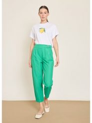 BGN Spodnie w kolorze zielonym rozmiar: 36. Zielone spodnie materiałowe damskie BGN, bez wzorów, z materiału. Za 121.99 zł.