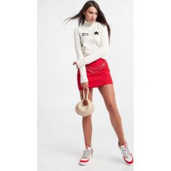 Golf z wełną CHIARA FERRAGNI. Golfy damskie Chiara Ferragni, l, bez wzorów, z wełny, bez ramiączek. W wyprzedaży za 635.67 zł.