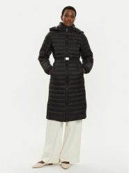 Calvin Klein Płaszcz zimowy K20K207732 Czarny Slim Fit. Czarne kurtki damskie Calvin Klein, na zimę, l, bez wzorów, z syntetyku, bez kaptura. Za 819.99 zł.