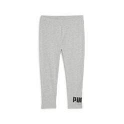 Damskie legginsy 3/4 z małym logo No. 1 ESS PUMA Light Gray Heather. Szare legginsy damskie Puma, l, bez wzorów, z gumy. W wyprzedaży za 94.00 zł.