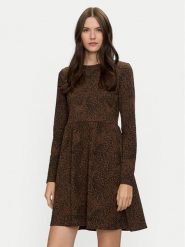 Brave Soul Sukienka codzienna LDRJ-624SANDIE Czarny Regular Fit. Brązowe sukienki damskie Brave Soul, bez wzorów, z bawełny, bez ramiączek. Za 69.99 zł.
