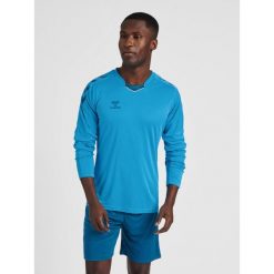 Koszulka Hmlcore dla dorosłych. Niebieskie bluzki damskie Hummel, bez wzorów, z poliesteru, sportowe, bez kołnierzyka, bez ramiączek. Za 145.50 zł.