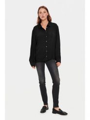 SAINT TROPEZ Bluzka "Alba" w kolorze czarnym rozmiar: M. Czarne bluzki damskie Saint Tropez, m, bez wzorów, z wiskozy, bez kołnierzyka, bez ramiączek. Za 87.19 zł.