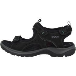 Sandały damskie Ecco Offroad. Czarne sandały damskie ECCO, bez wzorów, z gumy, bez obcasa, bez zapięcia. Za 706.00 zł.