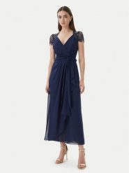 Luisa Spagnoli Sukienka wieczorowa Piolo 543226 Granatowy Regular Fit. Niebieskie sukienki damskie Luisa Spagnoli, bez wzorów, z jedwabiu, wizytowe, bez ramiączek. Za 3,609.00 zł.