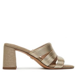 Klapki Tamaris. Żółte klapki damskie Tamaris, bez wzorów, bez obcasa, bez zapięcia. Za 239.99 zł.