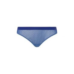 Figi damskie Pepe Jeans Lurex Thong. Niebieskie figi Pepe Jeans, bez wzorów, z jeansu. Za 93.25 zł.