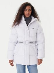 Calvin Klein Jeans Kurtka zimowa LV047D507G Fioletowy Regular Fit. Fioletowe kurtki damskie Calvin Klein Jeans, na zimę, m, bez wzorów, z jeansu, bez kaptura. Za 1,099.00 zł.