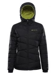 Alpine Pro Kurtka puchowa "Rogita 2" w kolorze czarno-zielonym rozmiar: XS. Czarne kurtki damskie Alpine Pro, xs, bez wzorów, z materiału, bez kaptura. Za 595.78 zł.