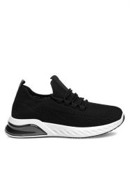 Jenny Fairy Sneakersy WYL0310-01 Czarny. Czarne obuwie sportowe damskie Jenny Fairy, z materiału, bez zapięcia. Za 79.99 zł.