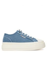 Tommy Jeans Sneakersy Tjw Foxing Flatform Lc EN0EN02736 Niebieski. Niebieskie obuwie sportowe damskie Tommy Jeans, z jeansu, bez zapięcia. Za 219.99 zł.