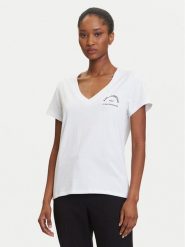 KARL LAGERFELD T-Shirt A3W17104 Biały Regular Fit. Białe t-shirty damskie KARL LAGERFELD, xxl, bez wzorów, z bawełny, bez kołnierzyka. Za 219.99 zł.