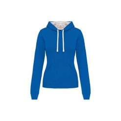 Bluza damska z kapturem Kariban Contrastée. Czarne bluzy damskie KARIBAN, s, bez wzorów, z bawełny, z kapturem. Za 194.50 zł.