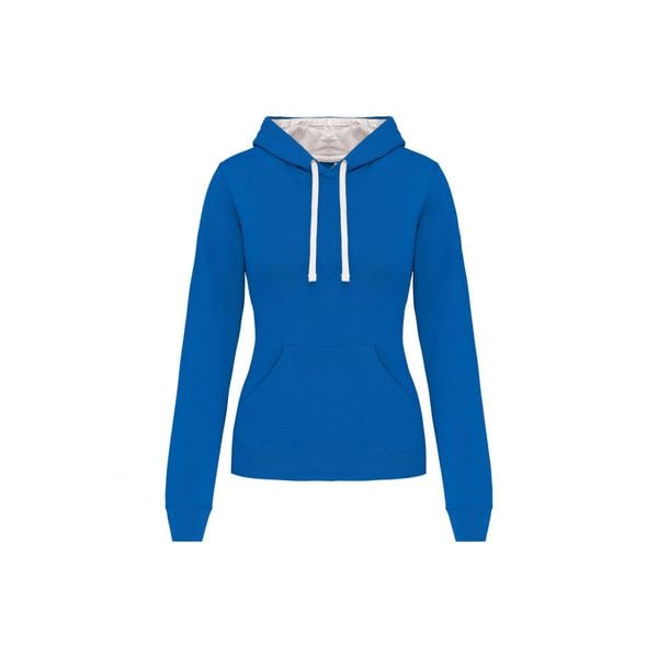 Bluza damska z kapturem Kariban Contrastée. Czarne bluzy damskie KARIBAN, s, bez wzorów, z bawełny, z kapturem. Za 158.50 zł.