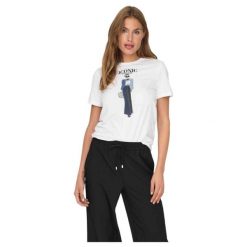 Koszulka crop top Kobieta ONLY Onlemma Life Reg S/S Lady Top Box Jrs. Białe bluzki damskie Only, s, bez wzorów, z bawełny, sportowe, bez kołnierzyka, bez ramiączek. Za 127.75 zł.