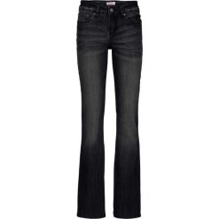 Wygodne dżinsy ze stretchem BOOTCUT bonprix czarny. Czarne jeansy damskie bonprix. Za 74.99 zł.