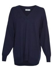 MOSS COPENHAGEN Sweter "Neila Rachelle" w kolorze granatowym rozmiar: XS/S. Niebieskie swetry klasyczne damskie Moss Copenhagen, s, z wiskozy, bez kołnierzyka. Za 79.03 zł.