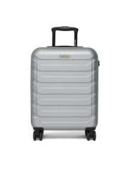 GINO ROSSI Walizka kabinowa C-GIN-S-003-05-SILVER Srebrny. Szare walizki Gino Rossi, bez wzorów, z tworzywa sztucznego. Za 259.99 zł.
