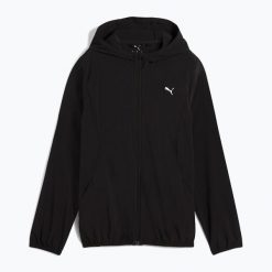 Kurtka do biegania damska PUMA Run Velocity Woven. Czarne kurtki damskie Puma, bez wzorów, bez kaptura. Za 199.99 zł.